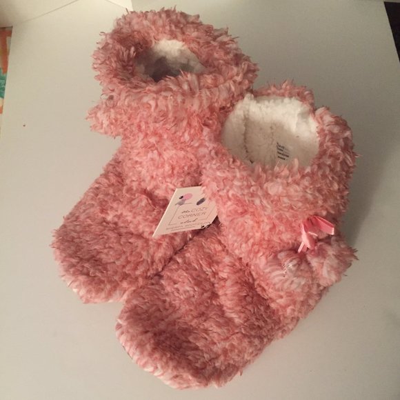 Sherpa Slipper Boot Size 6-7.5,8-9.5 Pink Blue Non-Slip Grips - Picture 4 of 8